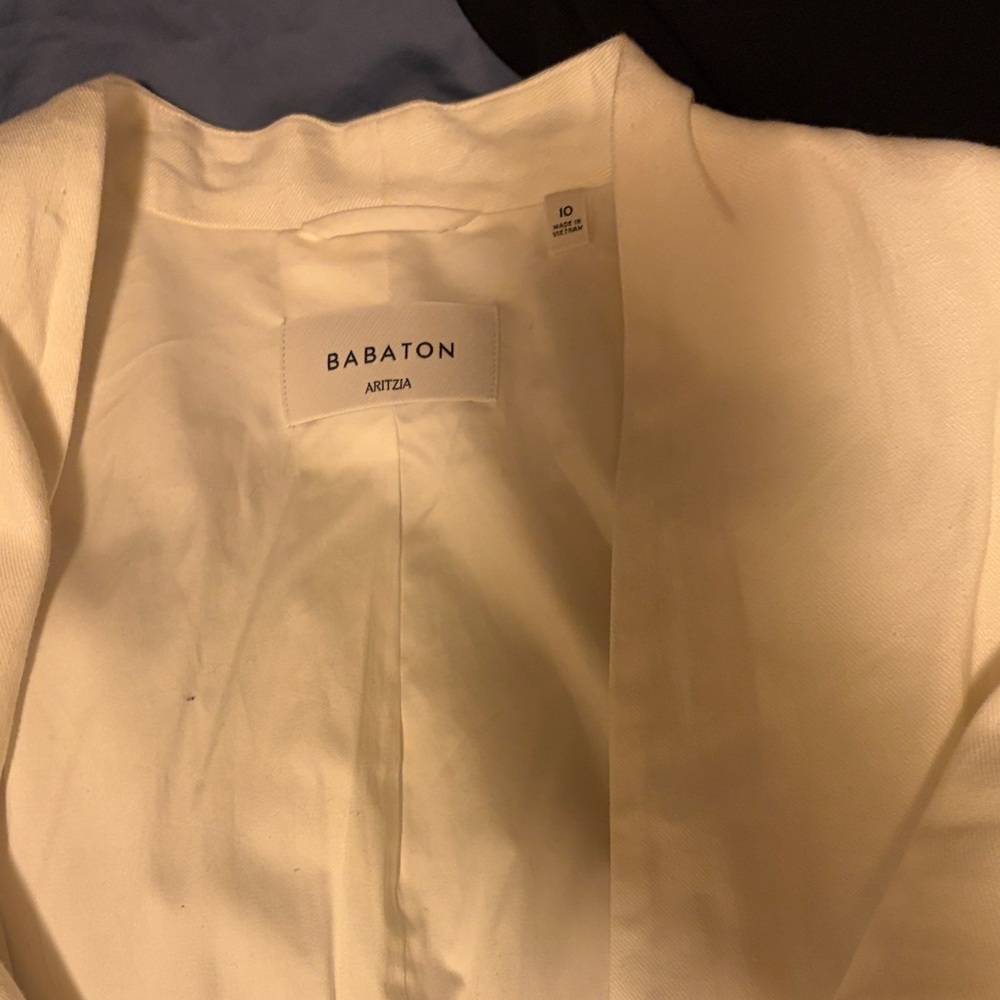 Babaton White Linen Blazer Jacket - Aritzia - Picture 4 of 4